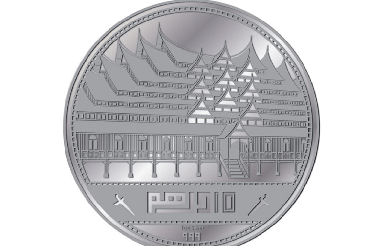 10 dirham | istana tamadun melaka | silver 999.0 - 30.000g